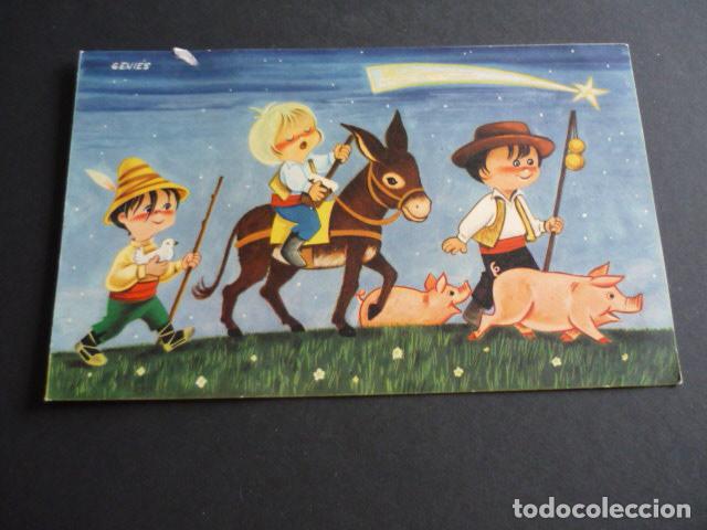 Postales: FELICITACION NAVIDAD GENIES ILUSTRADOR 19 X 12 CMTS