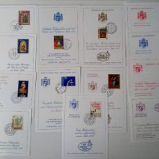 Postales: LIECHTENSTEINLOTE 13 TARJETAS NAVIDEÑAS DE LA ADMINISTRACIÓN DE CORREOS DE VADUZ, 1982 - 1997