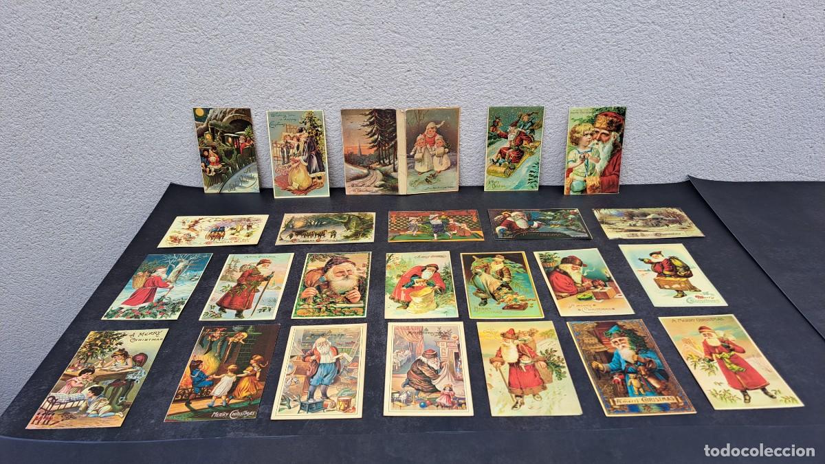 Postkarten: Antiguas y originales 25 CHRISTMAS GREETINGS, POST CARDS, POSTALES DE NAVIDAD.