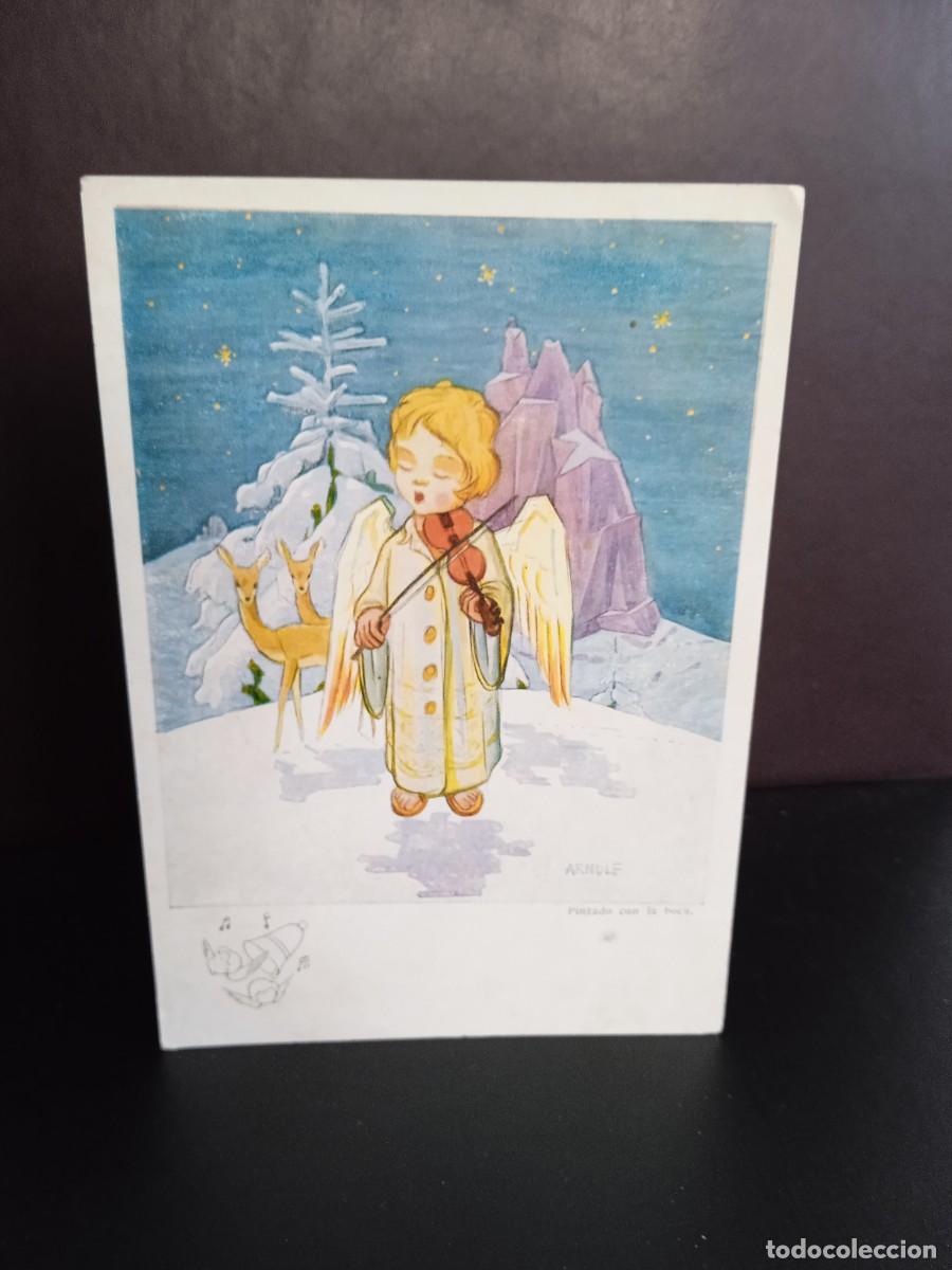 Postkarten: P442 Postal Mensaje celestial 162 . Pintado con la boca Ed Artis -Muti