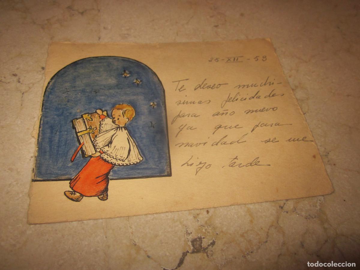 Cartes Postales: FELICITACION NAVIDAD ESCRITA A&Ntilde;O 1953