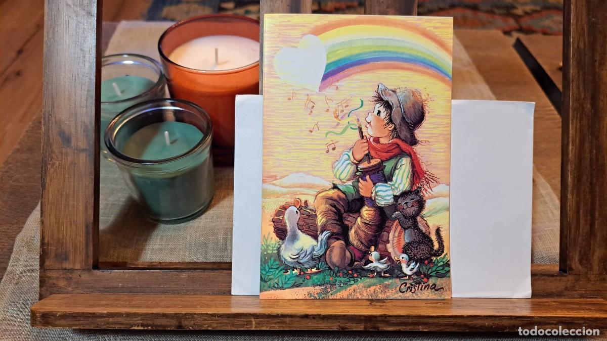 Postais: Felicitaci&oacute;n Postal Navidad con Sobre A&Ntilde;OS 80 Nueva