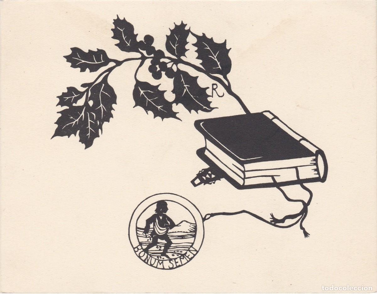 Postales: Postal Navidad - 1951 - Exposici&oacute;n del libro alem&aacute;n y espa&ntilde;ol - Colegio Alem&aacute;n ? - D&iacute;ptico
