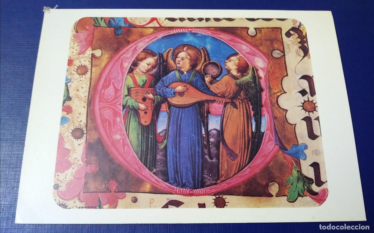 Postais: Postal de NAVIDAD de &aacute;ngeles tocando m&uacute;sica