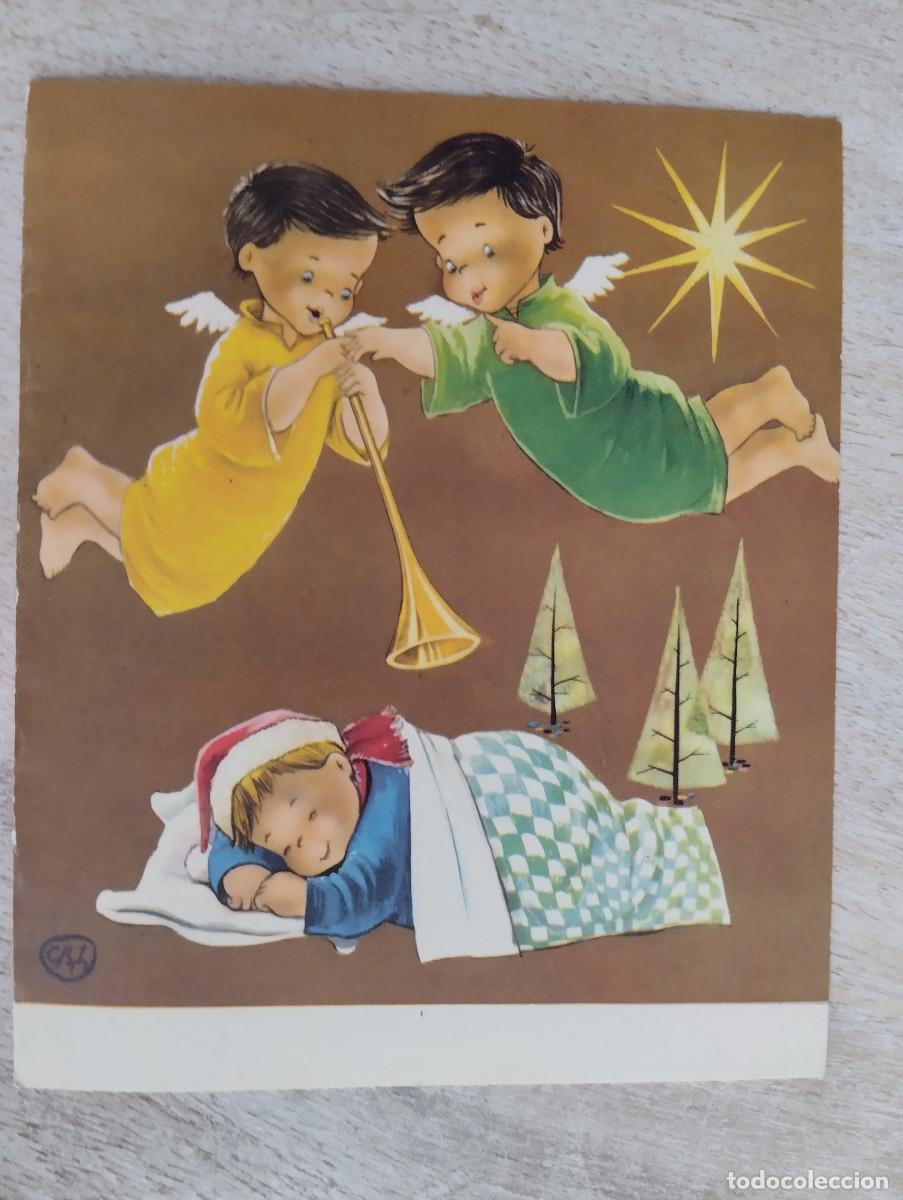 Postcards: Diptico Navidad (NI&Ntilde;OS ANGELES) - Serie 516 n&ordm;3 - 15x13cm A&Ntilde;O 1960