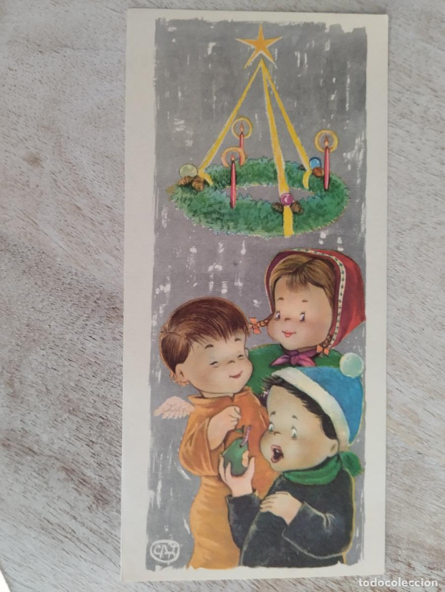 Postais: Diptico Navidad (NI&Ntilde;OS) - Serie 515 n&ordm;2 - 21,5x10cm A&Ntilde;O 1960
