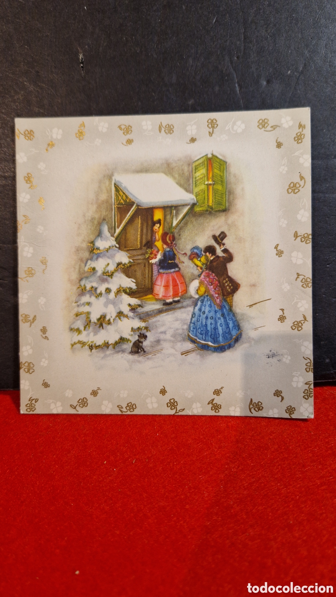 Postales: Preciosa postal de Navidad. Diptico. Escrita - Foto 2