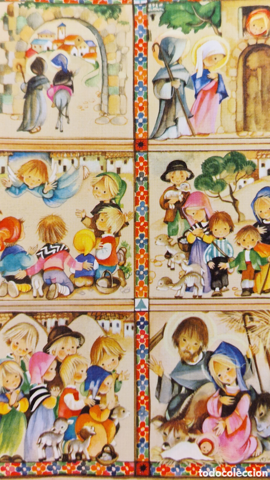 Postais: Preciosa postal de Navidad. Diptico. Escrita. Roser Puig
