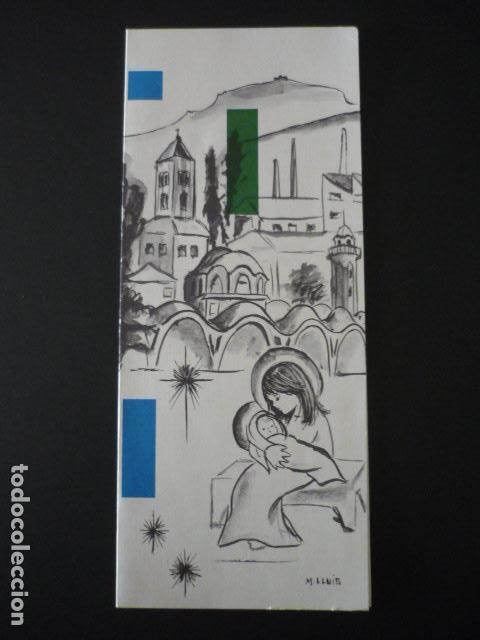 Postales: FELICITACI&Oacute;N NAVIDAD M. LLUIS ILUSTRADOR 21,5 X 9 CM