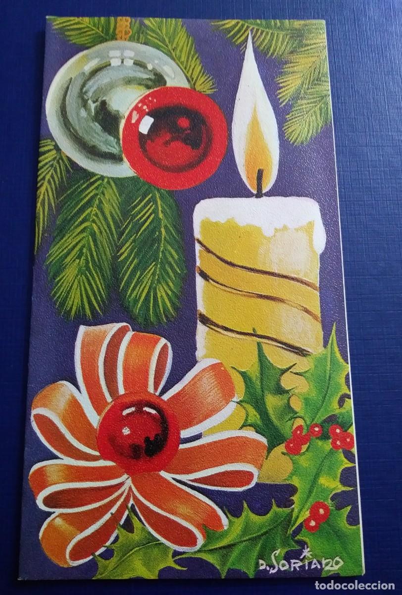 Cartes Postales: Postal de NAVIDAD de adornos y velas - D. SORIANO