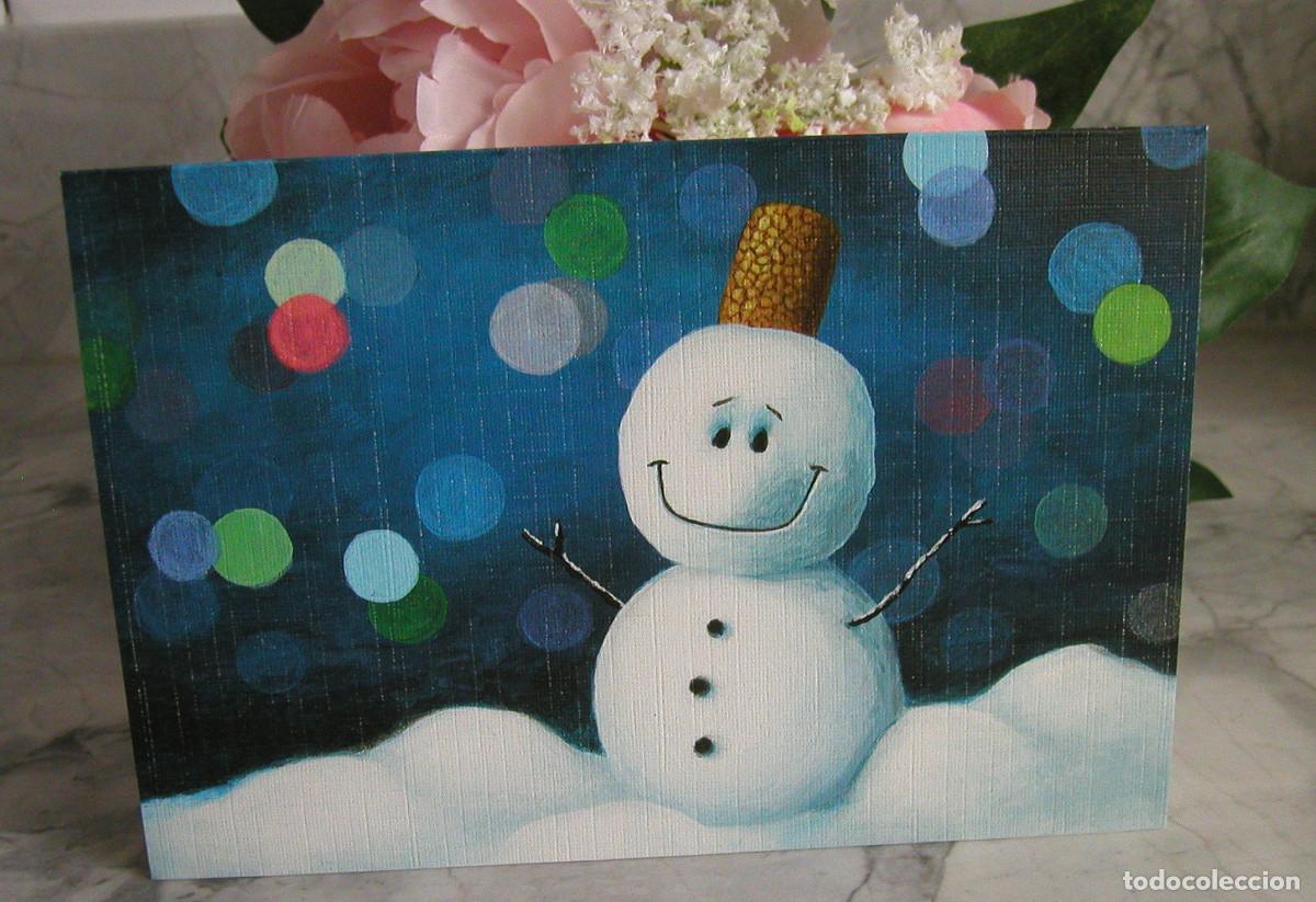 Postais: TARJETA POSTAL FELICITACI&Oacute;N DE NAVIDAD E 212 MU&Ntilde;ECO DE NIEVE SIN CIRCULAR ARTIS MUTI
