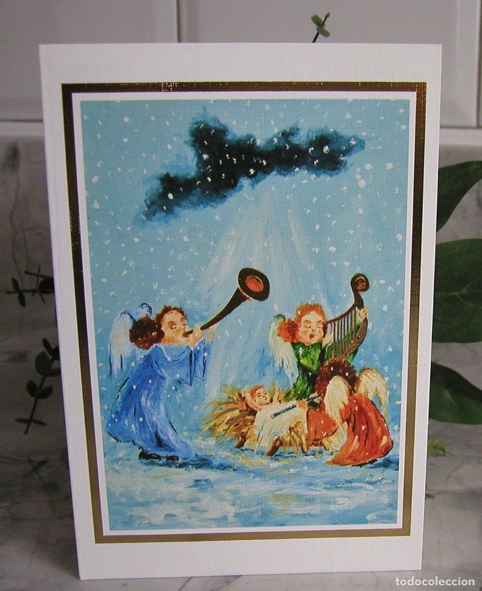 Postais: TARJETA POSTAL FELICITACI&Oacute;N DE NAVIDAD E 209 MELODIA DE LOS ANGELES SIN CIRCULAR ARTIS MUTI