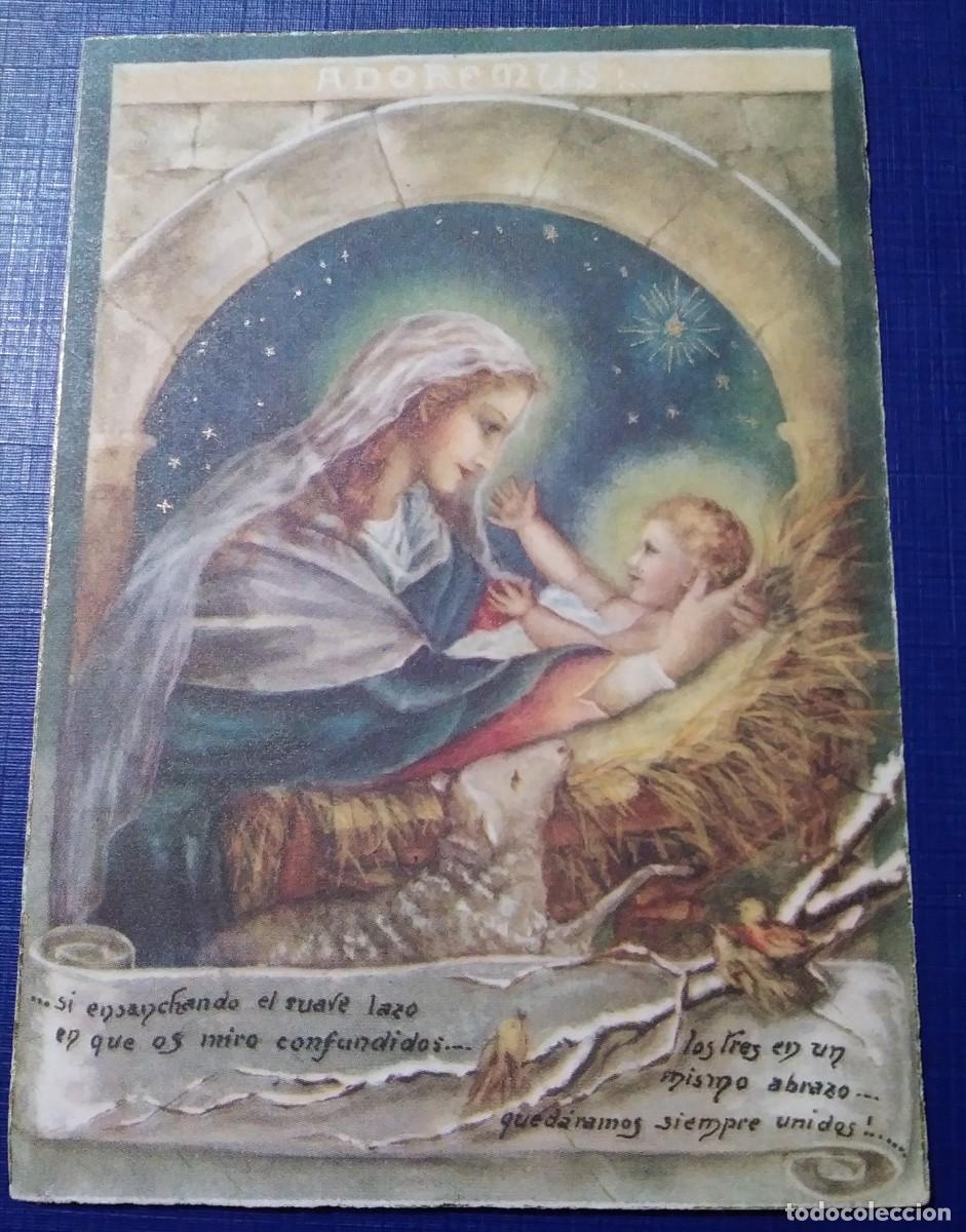 Postales: Postal de Navidad de la Virgen con el Ni&ntilde;o - Foto 1
