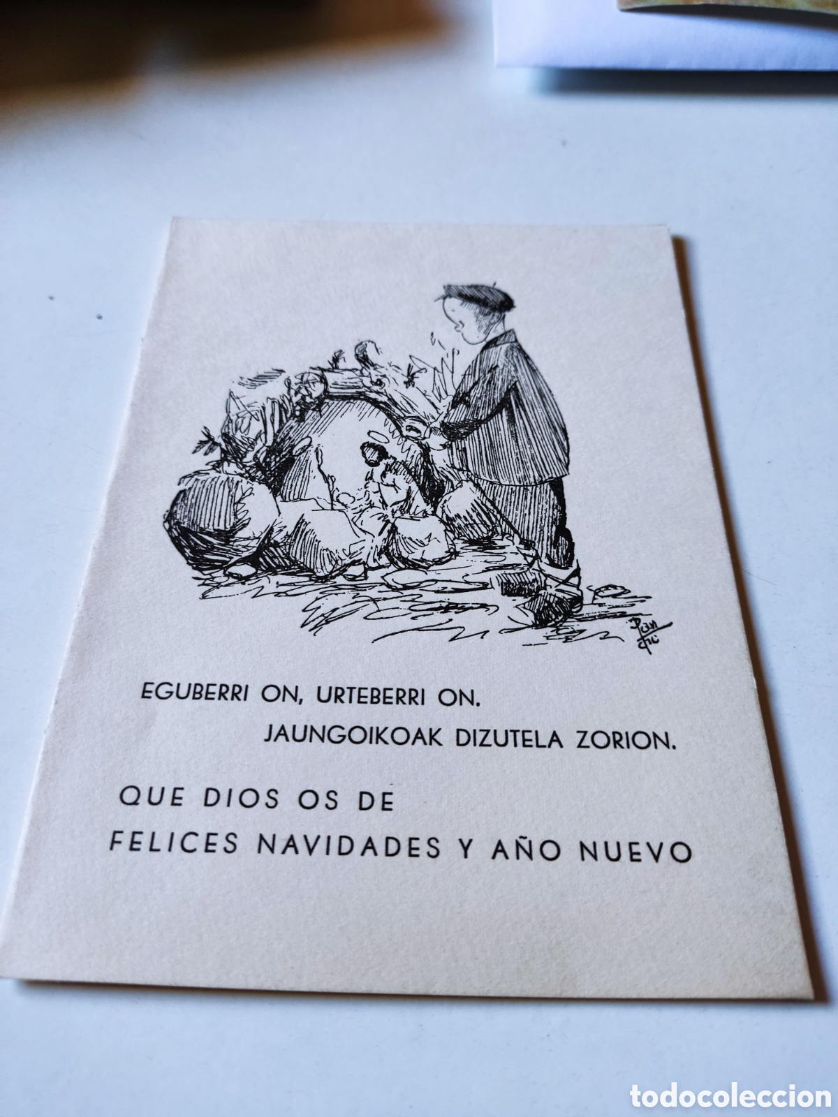 Postcards: Postal Feliz navidad, espa&ntilde;ol y Vasco