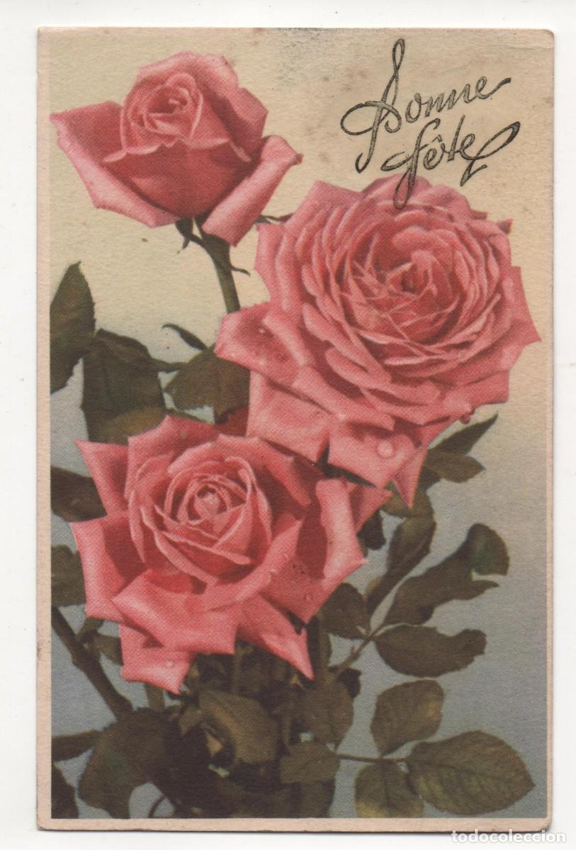 Postkarten: Antigua Postal francesa -felicitaci&oacute;n navide&ntilde;a-escrita