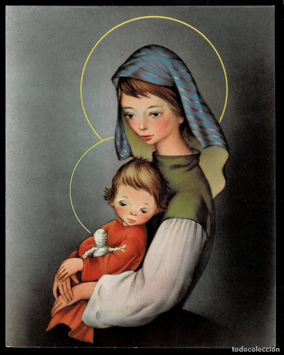 Postais: 6014Q - ROSER PUIG - EDICIONES SABADELL SERIE SANTORAL 73- DIPTICA 17X15,3 CM