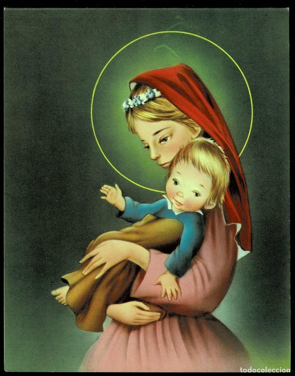 Postais: 6014Q - ROSER PUIG - EDICIONES SABADELL SERIE SANTORAL 75- DIPTICA 17X15,3 CM