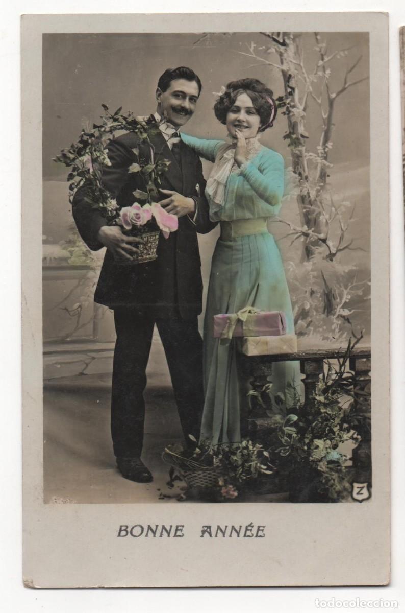 Postcards: Postal de felicitaci&oacute;n navide&ntilde;a francesa principios del XX- circulada-