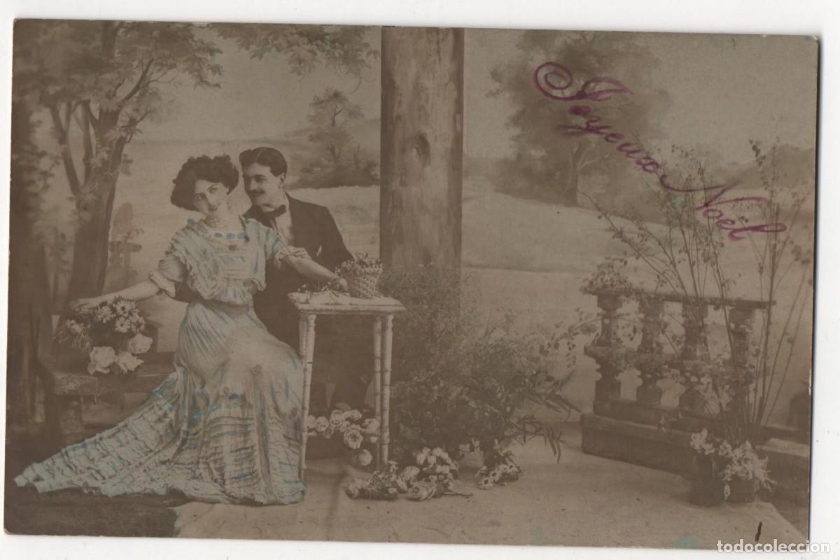 Postais: Postal de felicitaci&oacute;n navide&ntilde;a francesa principios del XX- sin circular-