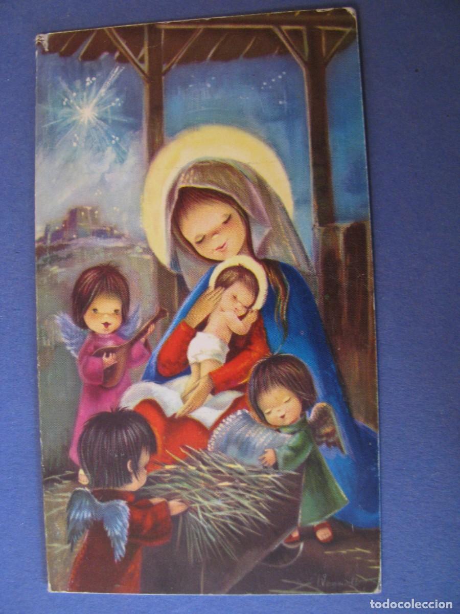 Postais: POSTAL DIPTICA DE NAVIDAD IL. I. VERNET. C. Y Z. 3565/139(148)-C. ESCRITA 1968. 10,5X6 CM.
