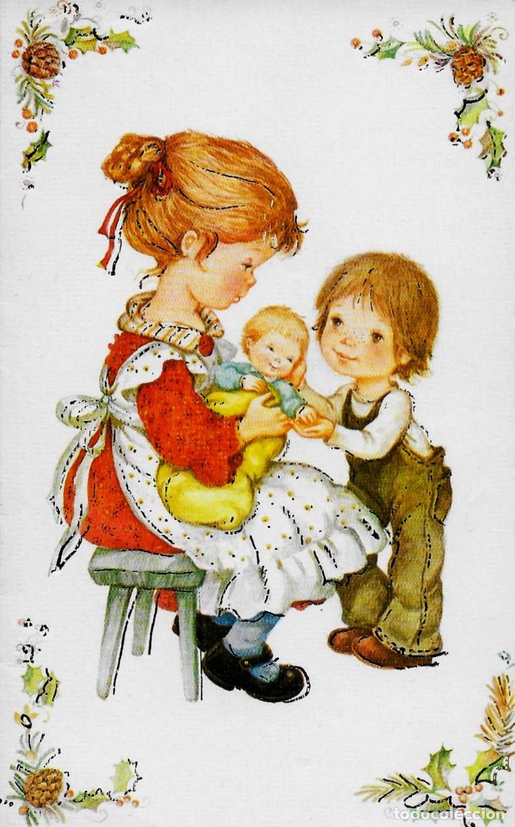 Postkarten: 6061Q - BONITA POSTAL EDICIONES GOLDEN N&ordm;1 22- DIPTICA 13,5X8,5 CM- REMARCACIONES EN DORADO