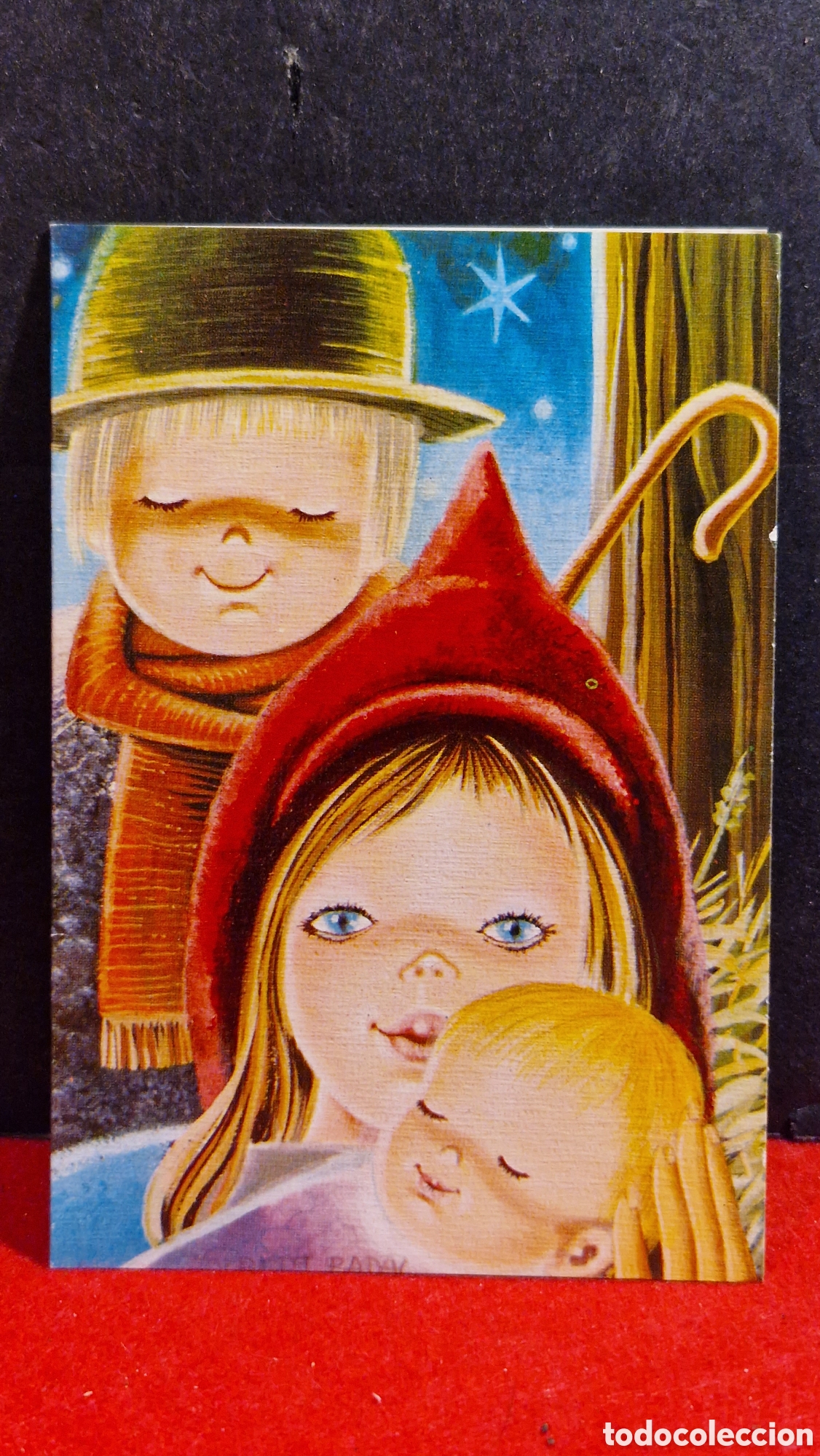 Postales: Preciosa postal de Navidad. Diptico. Escrita - Foto 2