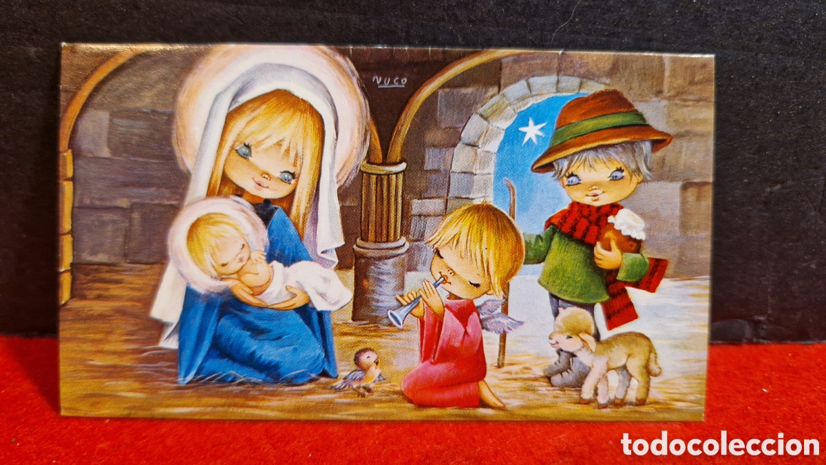 Postales: Preciosa postal de Navidad. Diptico. Escrita. Nuco - Foto 2