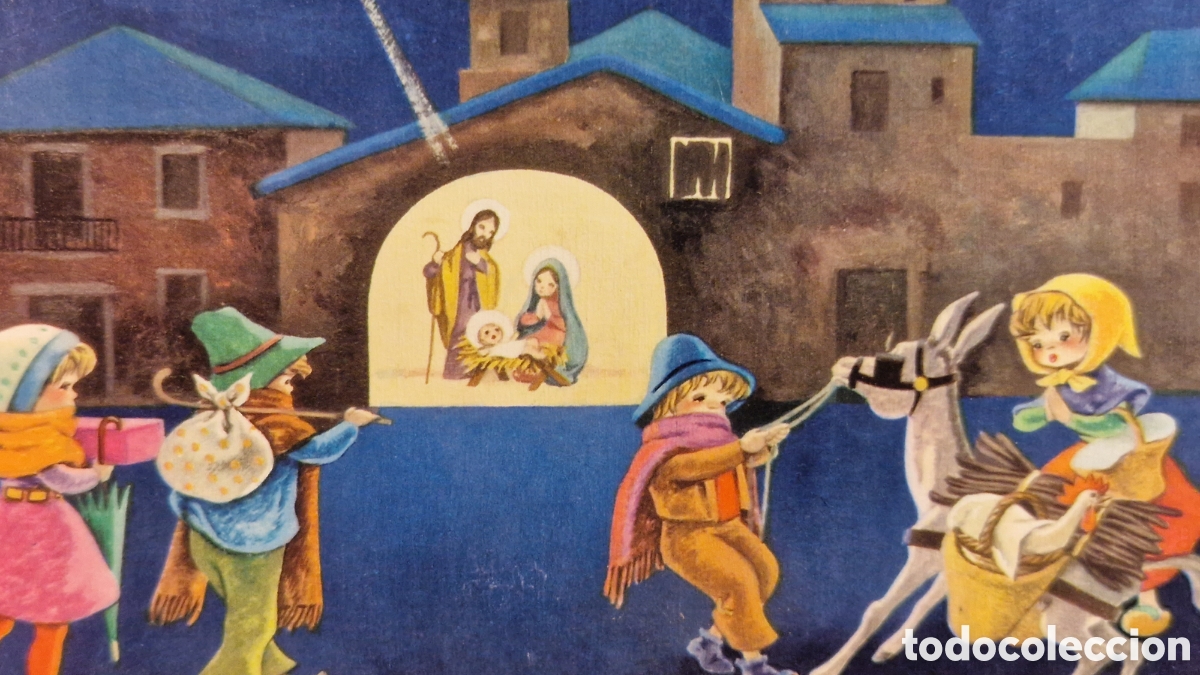 Postais: Preciosa postal de Navidad. Diptico. Escrita. Ediciones Sabadell