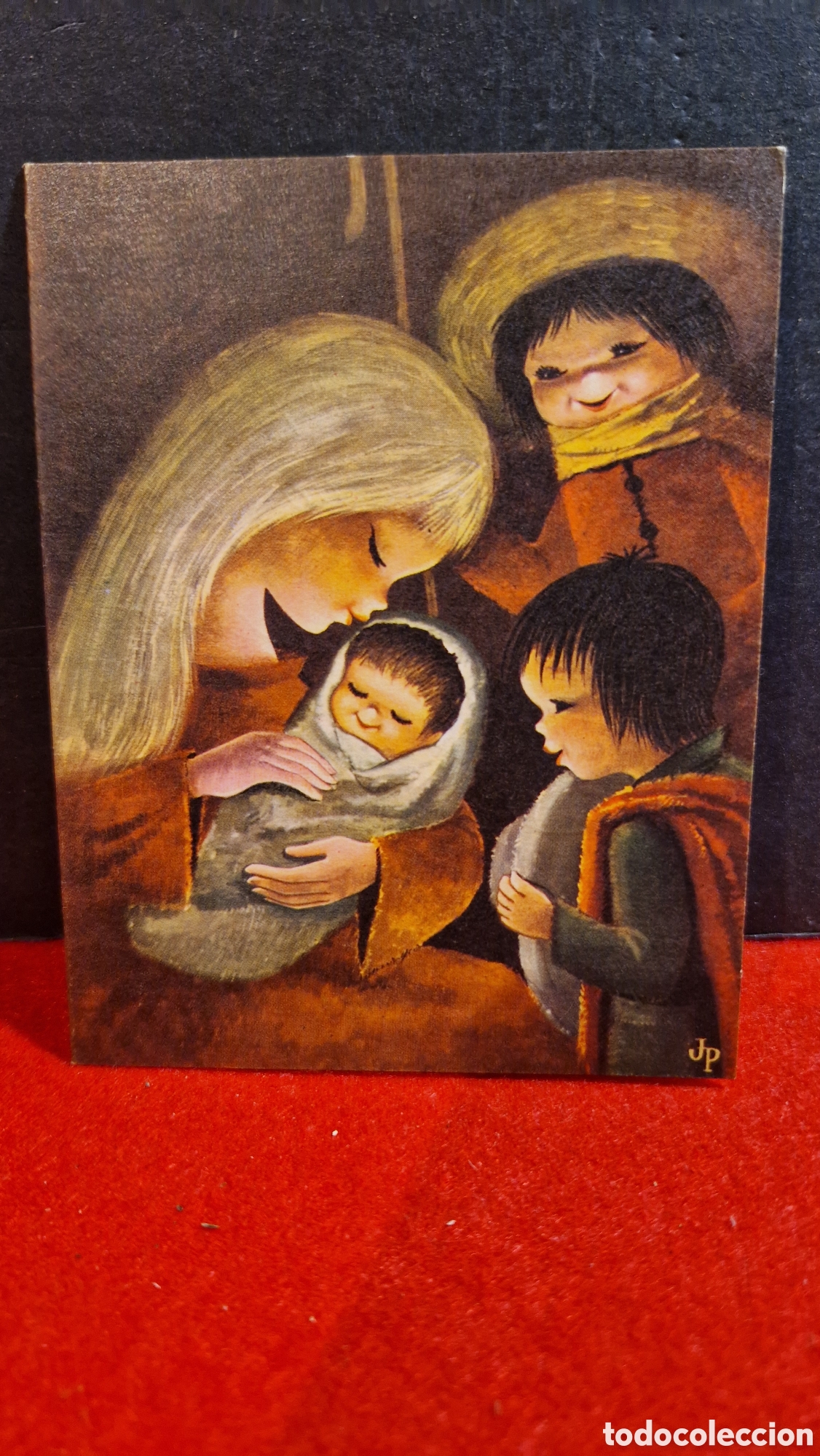 Postales: Preciosa postal de Navidad. Diptico. Escrita. JP. - Foto 2