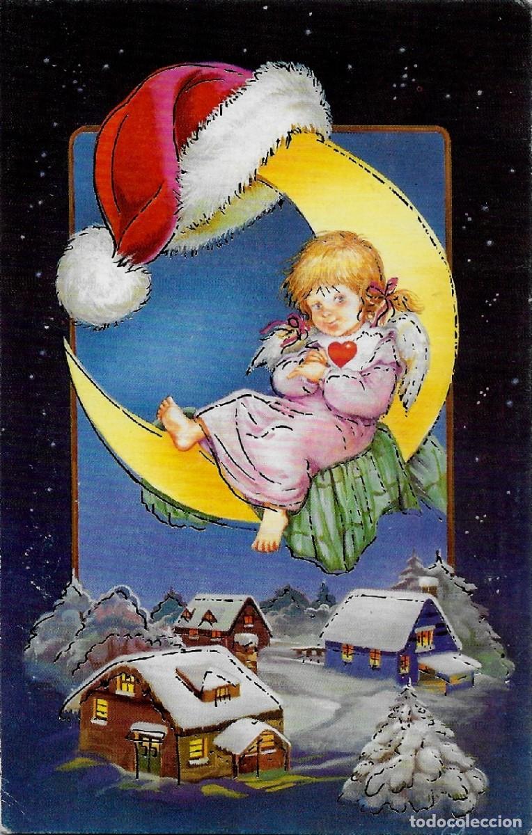 Postkarten: 6077Q - Y LA CUNA, ERA LA LUNA - EDICIONES GOLDEN N&ordm; 18- DIPTICA 13,5X8,5 CM - ILUSTRA GA.
