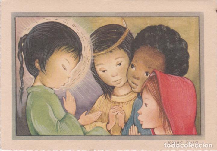 Cartoline: ILUSTRADOR: ROSER PUIG, MOTIVO NAVIDE&Ntilde;O - D&Iacute;PTICO ESCRITO 1965 - ORTIZ OLK-3 - (11,5X16,5)