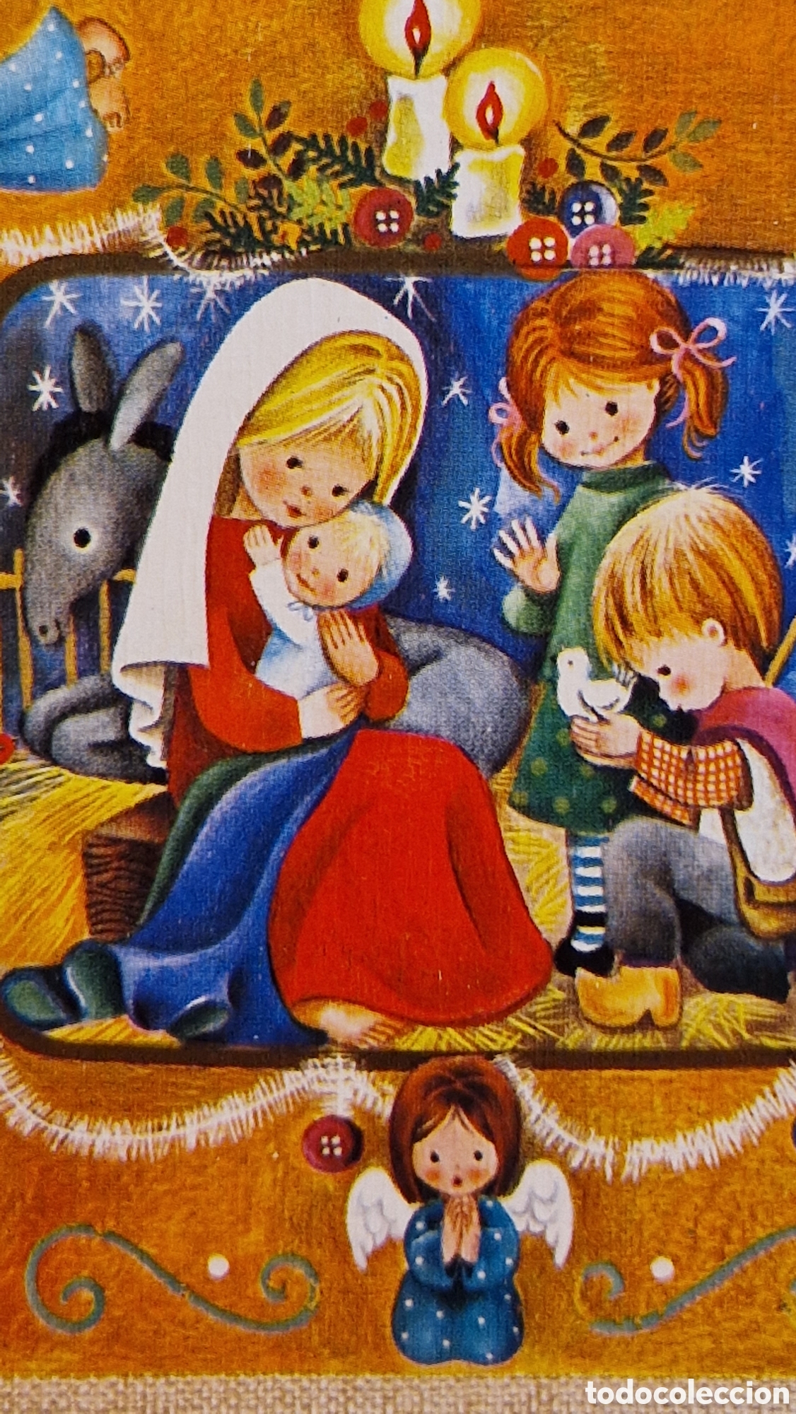Postales: Preciosa postal de Navidad. Diptico. Escrita. Ortiz - Foto 1
