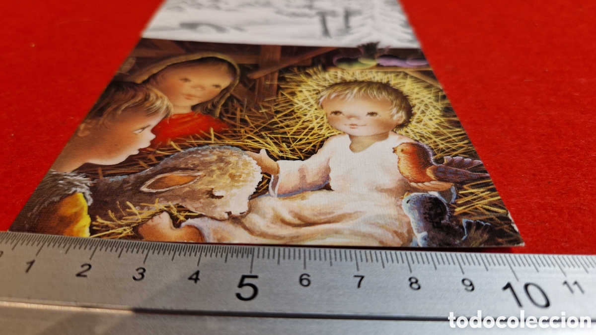Postales: Preciosa postal de Navidad. Diptico. Escrita. Joan - Foto 6