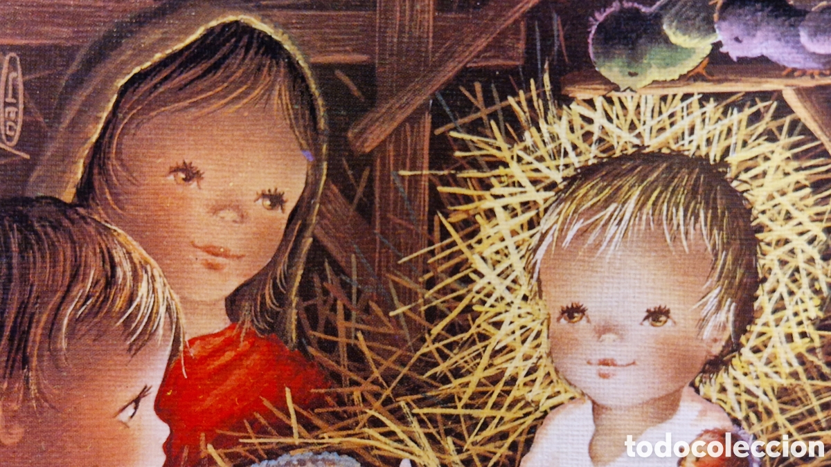 Postales: Preciosa postal de Navidad. Diptico. Escrita. Joan - Foto 1
