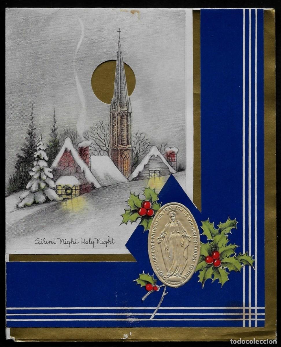 Postkarten: 6043R - NOCHE DE PAZ- HERMOSA POSTAL NAVIDE&Ntilde;A- TROQUELADA- DIPTICA 11,5 X 14 CM