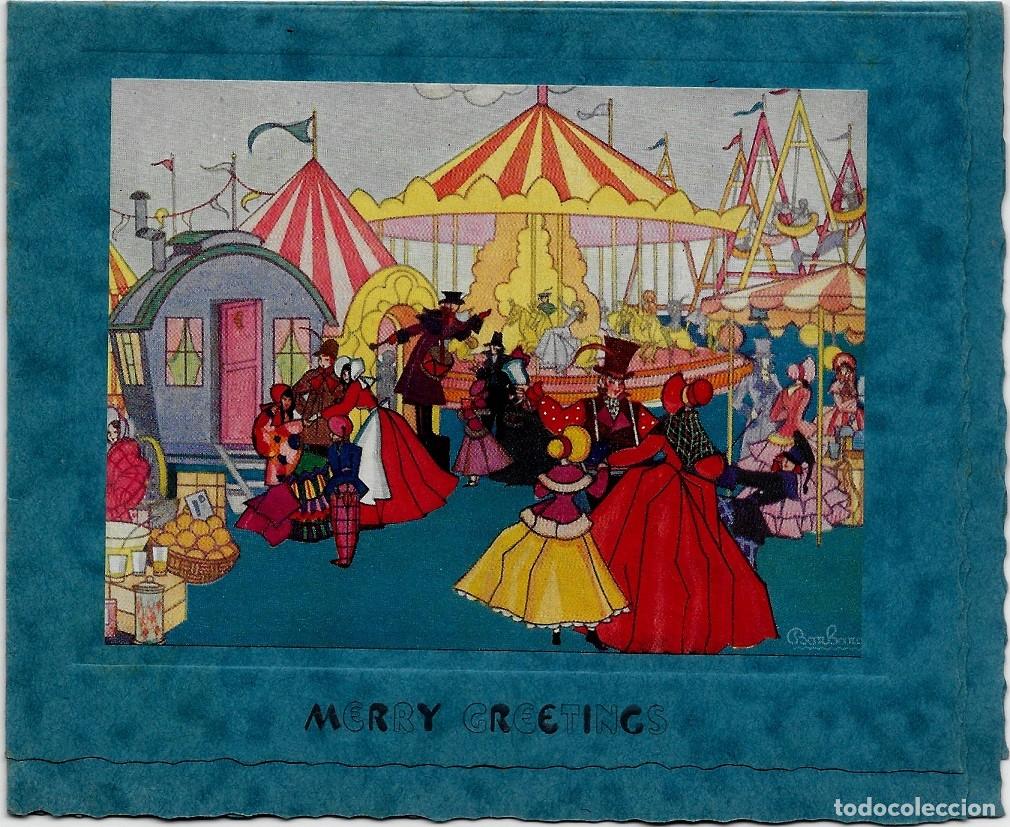Postkarten: 6044R - EDIC RAPHAEL TUCK Y SONS LTD.-ANTIGUA POSTAL DIPTICA 14X11,5 CM -ILUSTRA BARBARA - DATA 1940