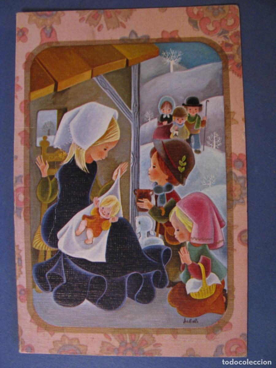 Postais: POSTAL DIPTICA DE IL. ISABEL. ORTIZ X276. 13X8,5 CM.