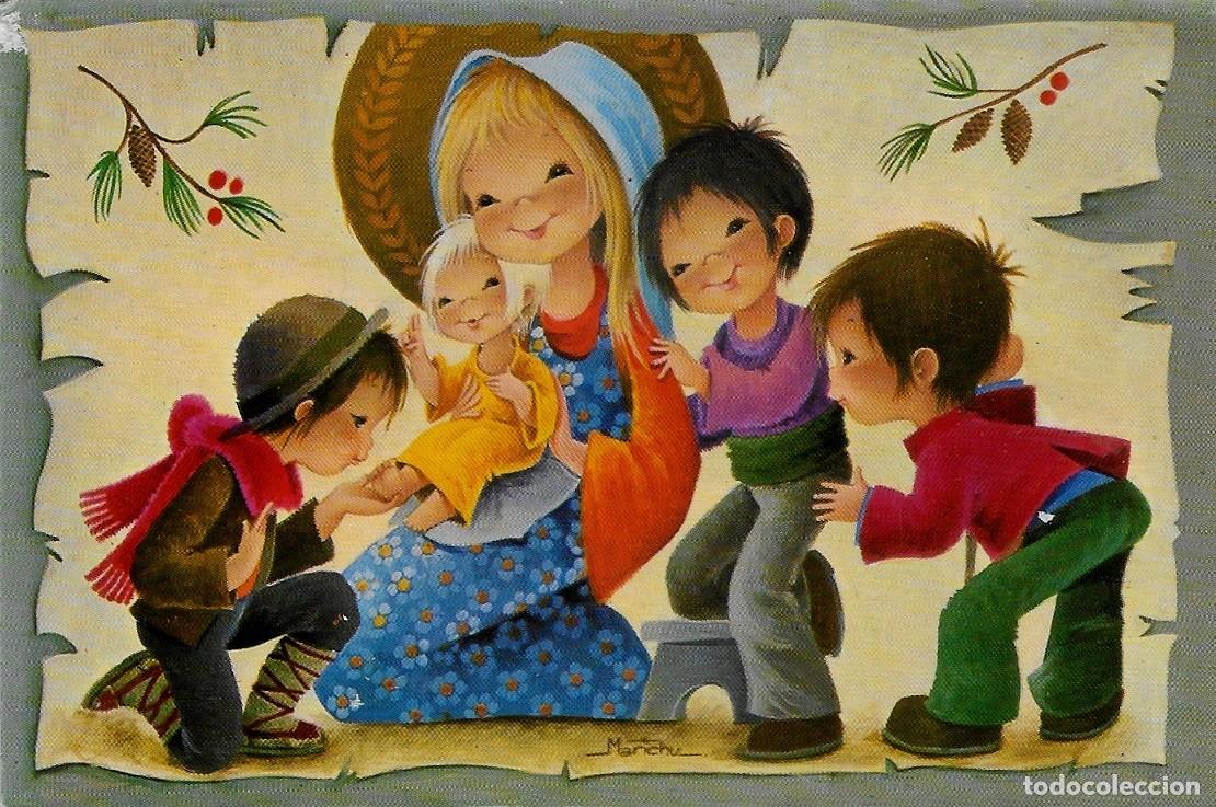 Postcards: 0701Y - MARUCHI- PRECIOSA POSTAL EDICIONES CyZ 1636.34.B - DIPTICA 12X8 CM