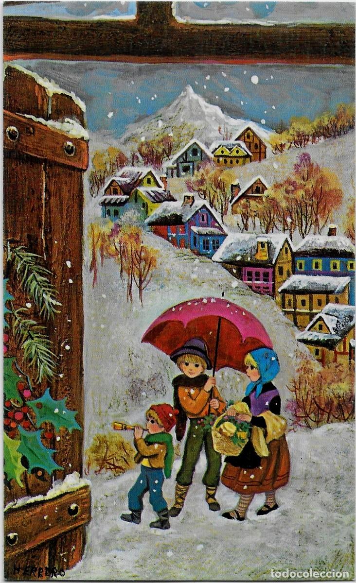 Cartes Postales: 0707Y - HERRERO- UN PASEO NAVIDE&Ntilde;O -EDICIONES CyZ 395.26.A - SENCILLA 12,5X7,6 CM