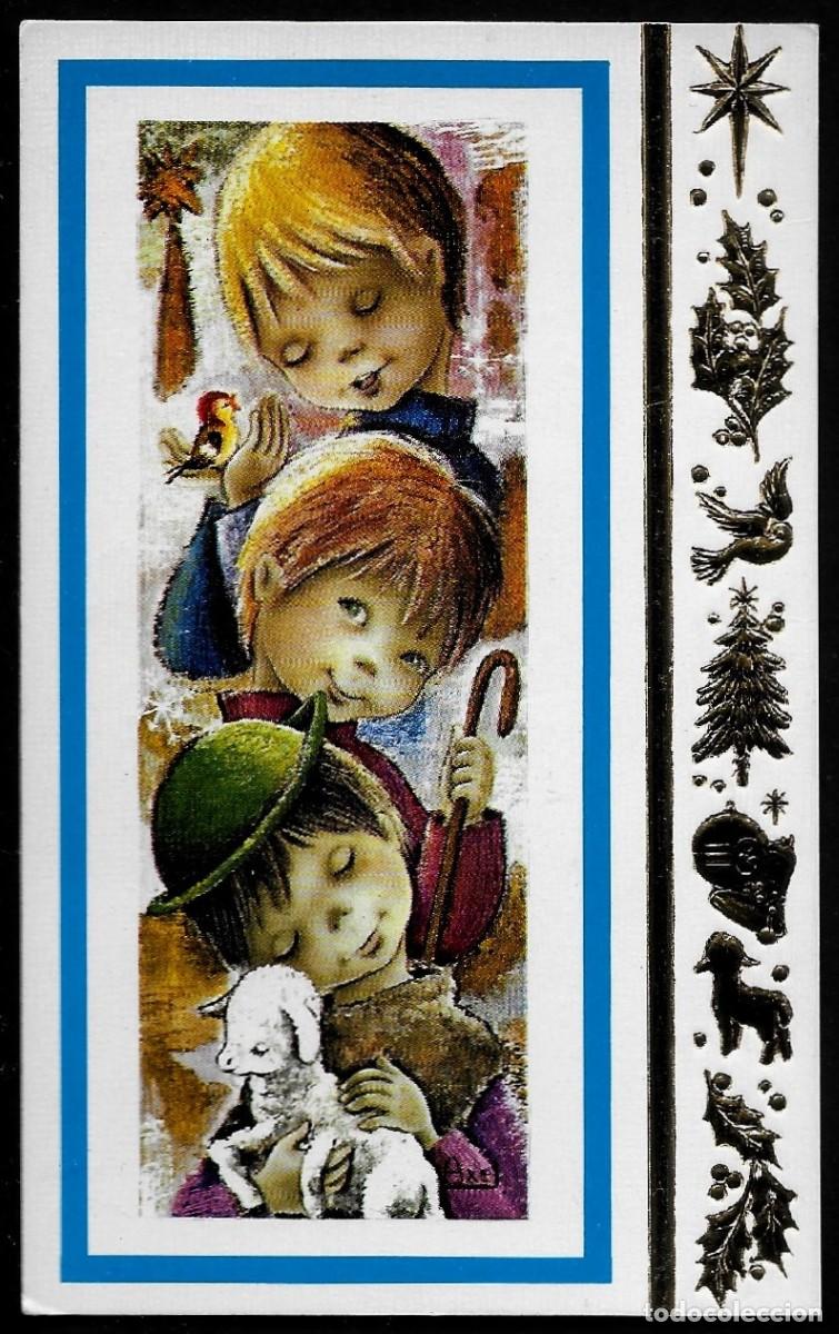Cartes Postales: 0719Y - AXEL - EDICIONES CREACIONES 5020.2-2 - SENCILLA 13X8 CM- GRECA EN RELIEVE Y DORADO- 1974
