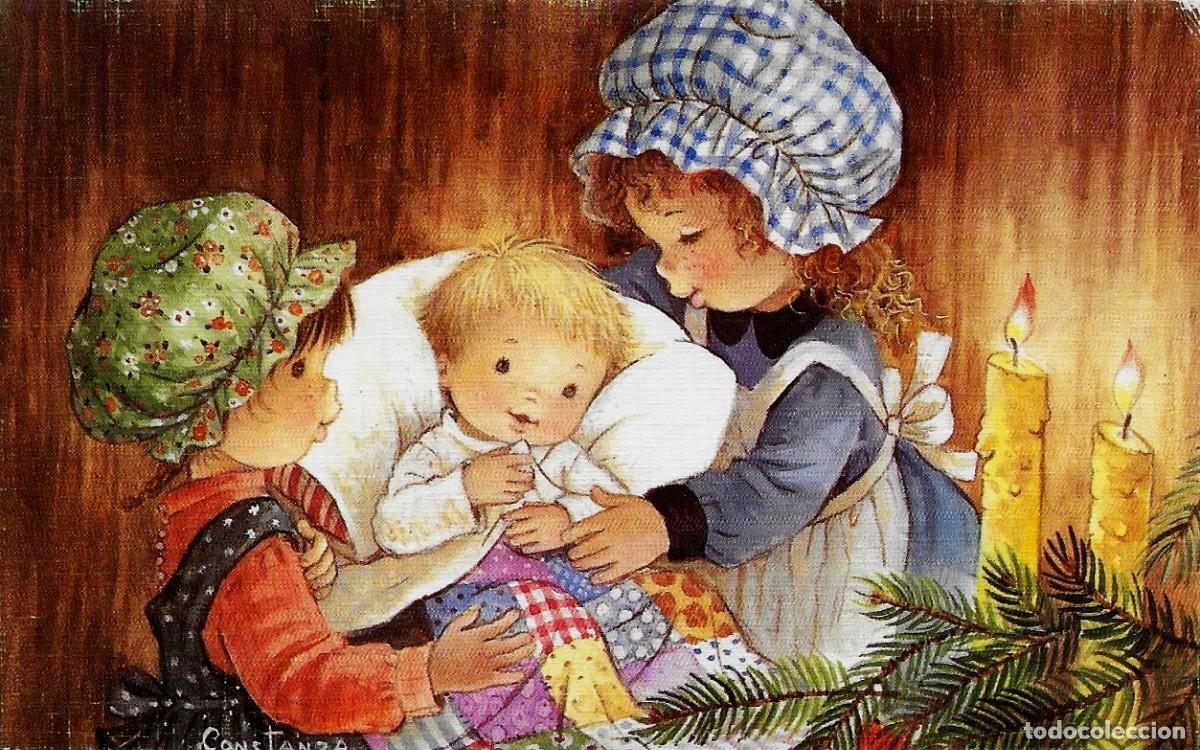 Cartes Postales: 0727Y -CONSTANZA - ATENDIENDO AL NI&Ntilde;O - EDICIONES CyZ 1714.134.C - DIPTICA 13,5X8,5 CM