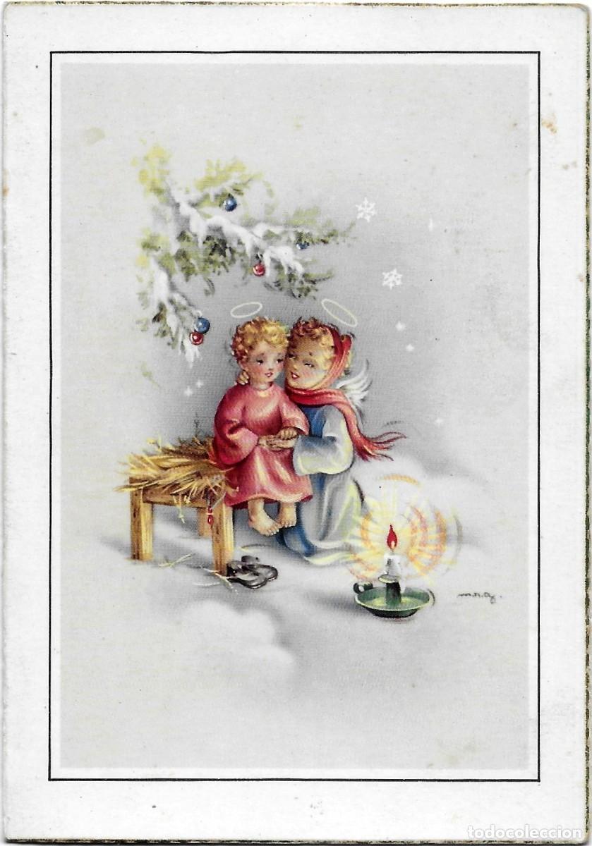 Postais: 0738X - M.R.G. - EL &Aacute;NGEL Y EL NI&Ntilde;O - EDICIONES CyZ 3086.1 - DIPTICA 12X8,5 CM- DATA 1958