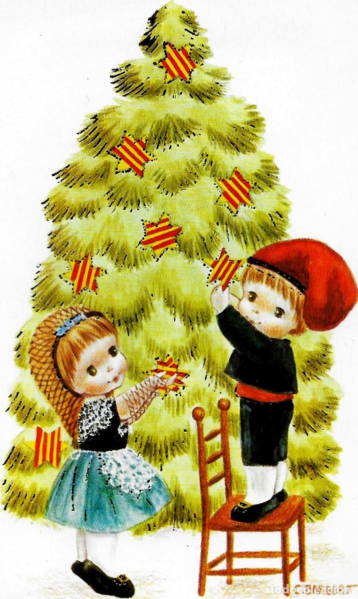 Postais: 0780Y - BARBERO- UN ARBOL NAVIDE&Ntilde;O MUY DECORADO- EDICIONES GOLDEN N&ordm; 28 -DIPTICA 13,5X8,5 CM