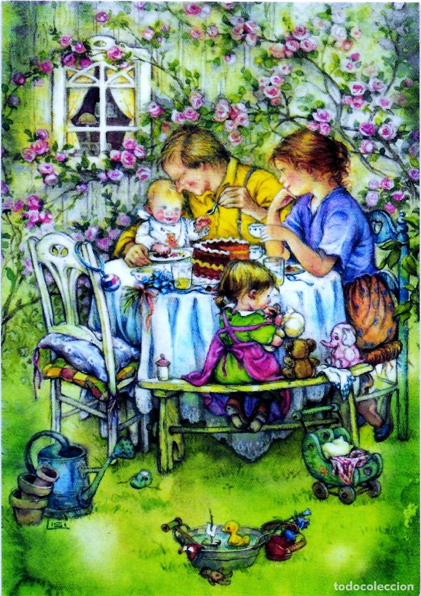 Postales: 6045S -LISI MARTIN - UNA TARDE EN FAMILIA - EDICIONES PICTURA - 14,5X10,2 CM- NUEVA
