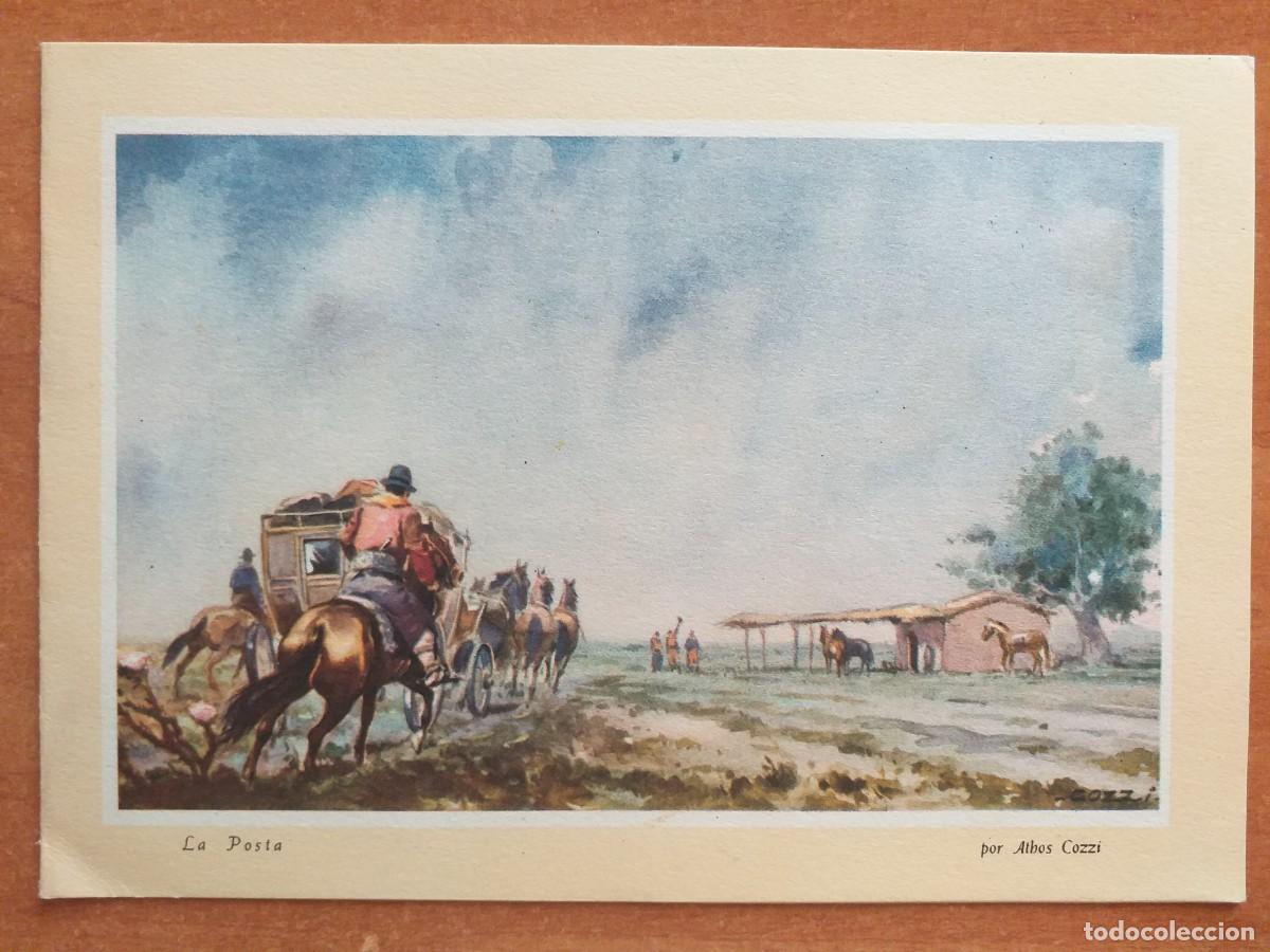 Postales: 1954 POSTAL NAVIDE&Ntilde;A : LA POSTA, POR A. COZZI. - Foto 1