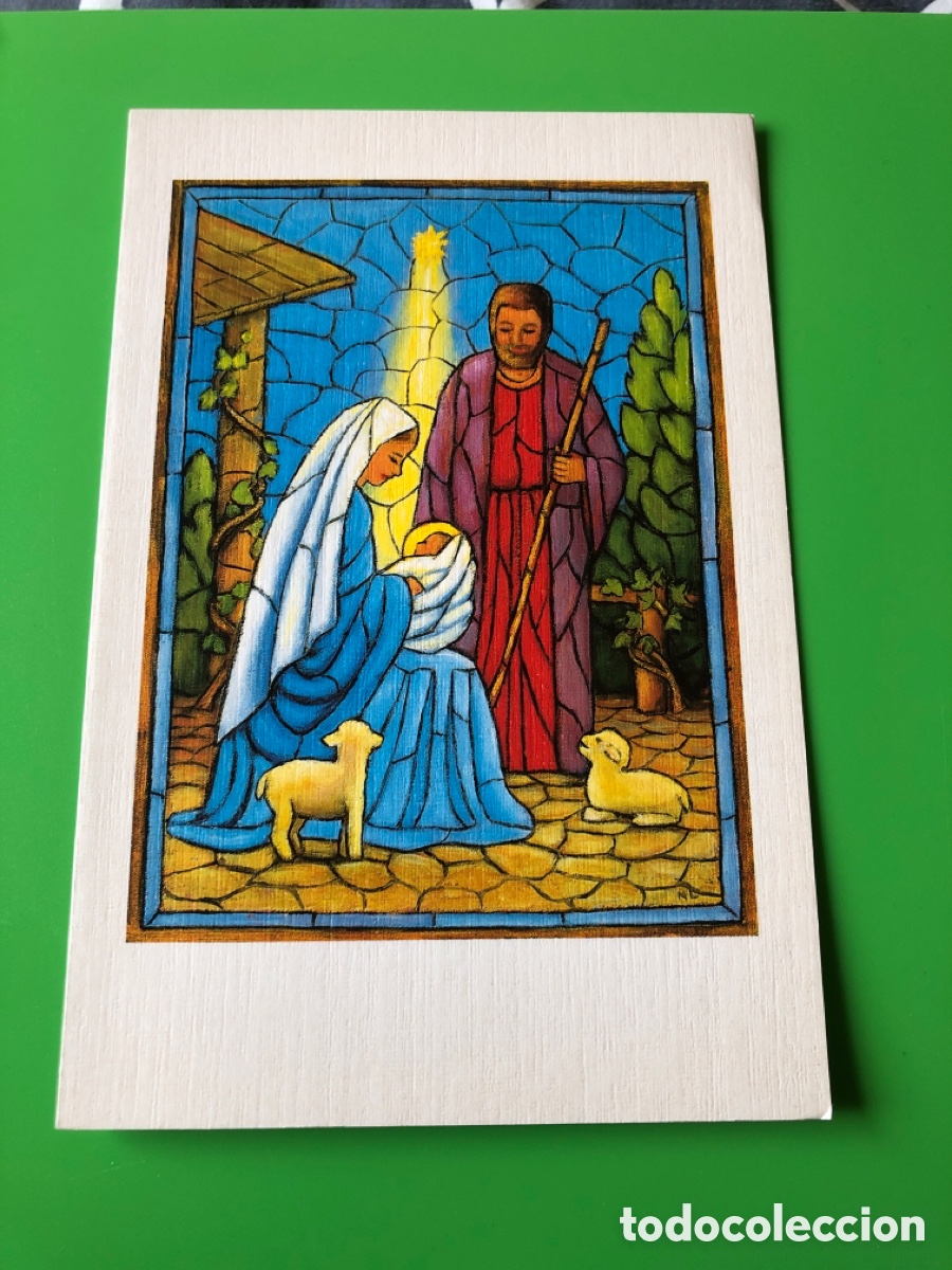 Postales: Postal Natividad. Pintora con la boca. N&uacute;mero E 811. ASM - Foto 1