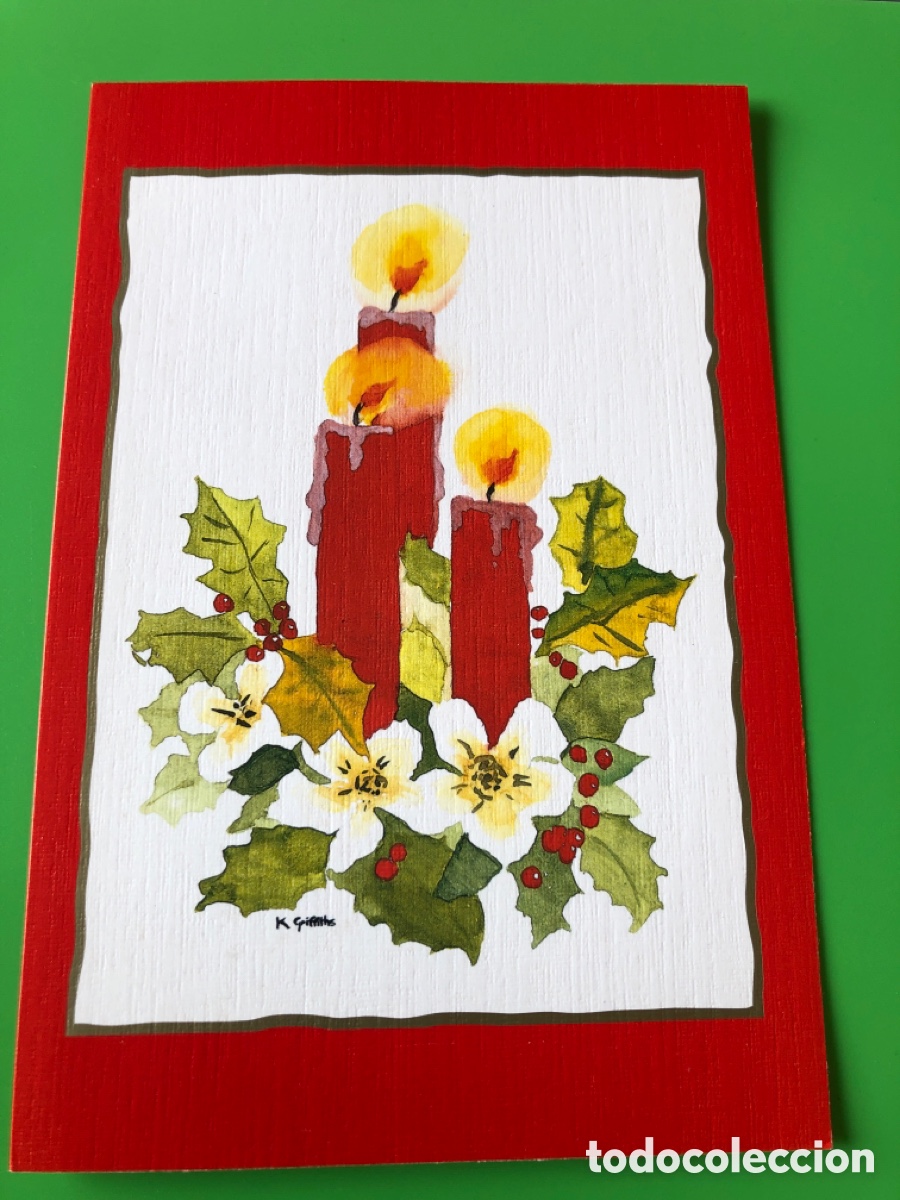Postales: Postal Navidad. Velas. Pintor con la boca. N&uacute;mero E 310. ASM - Foto 1