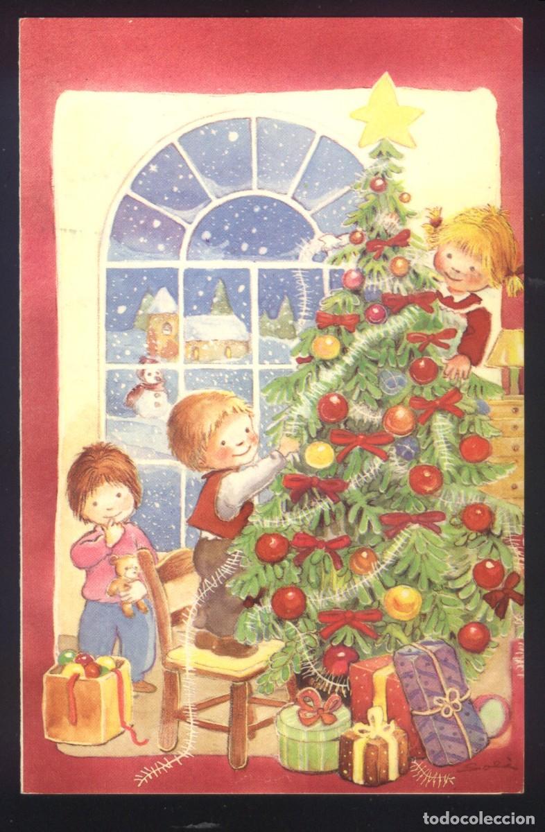 Postcards: B-1009- FELICITACION NAVIDAD ESCRITA. DOBLE. 1994.