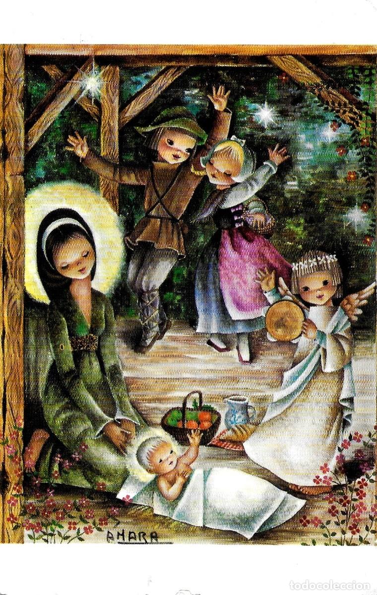 Postcards: 6030T - &Aacute;MARA -CELERACI&Oacute;N DEL NACIMIENTO, ANGEL CON PANDERETA, BAILE... 13,5X8,5 CM - FALTA REVERSO