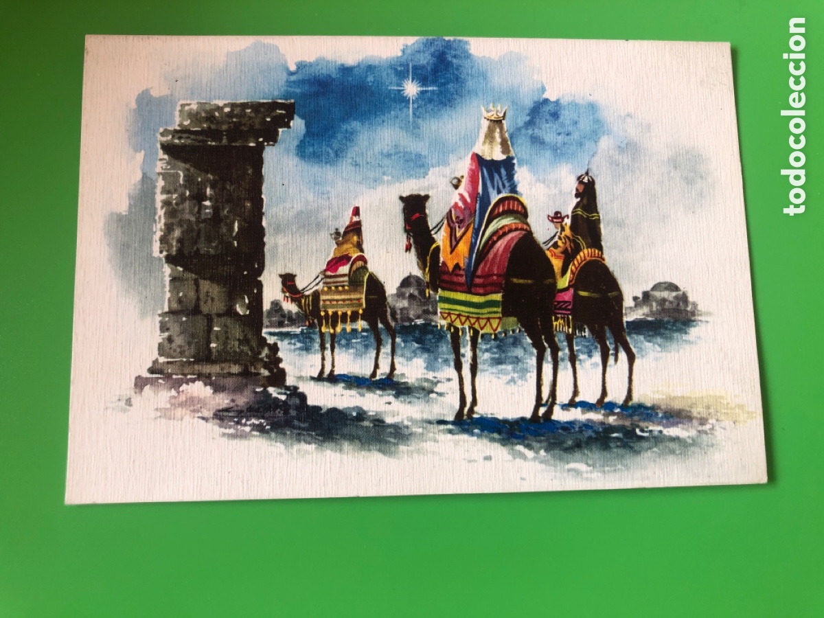 Postkarten: Postal Navidad d&iacute;ptica. Reyes Magos. Ediciones Sub&iacute;. Sin escribir. ASM